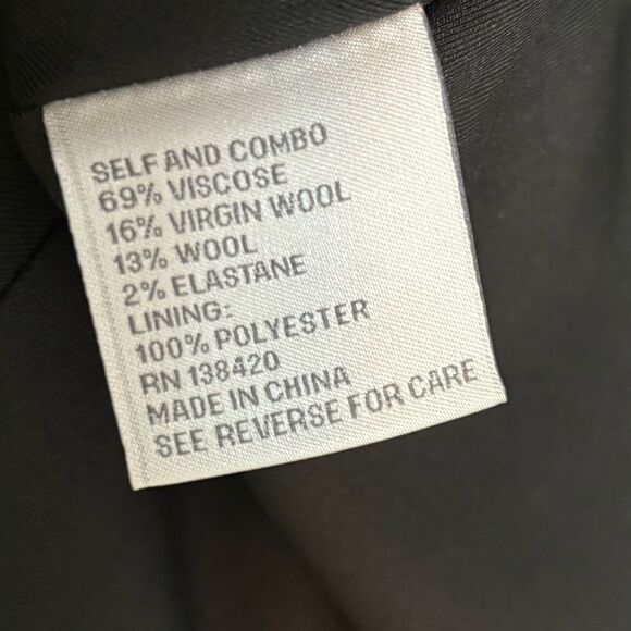 Carlisle New York Grey Black Grid Pattern Wool Blend Blazer Jacket Size 12 - Picture 10 of 12